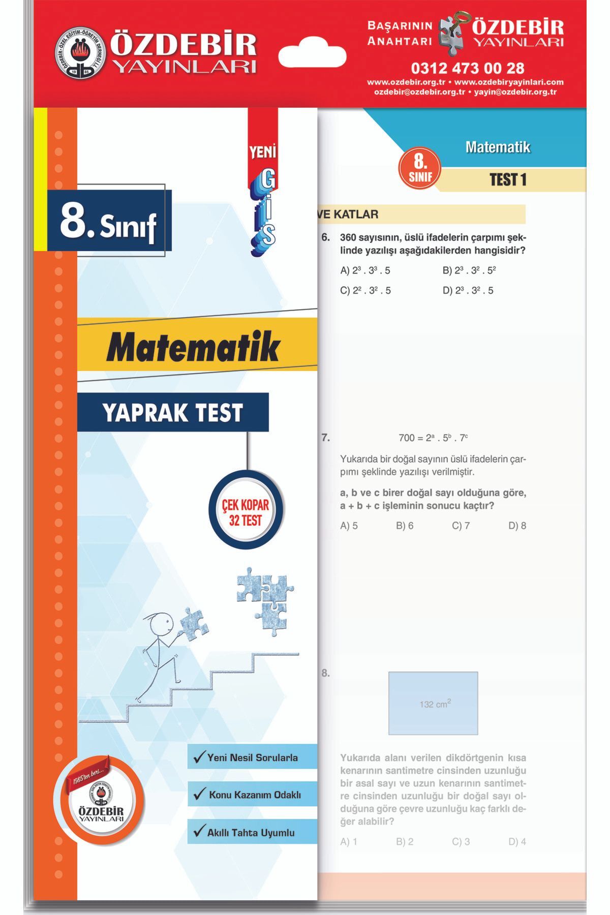 Özdebir Yayınları 8.Sınıf LGS 3'lü Yaprak Test Seti (Türkçe-Fen-Matematik) - Görsel 4