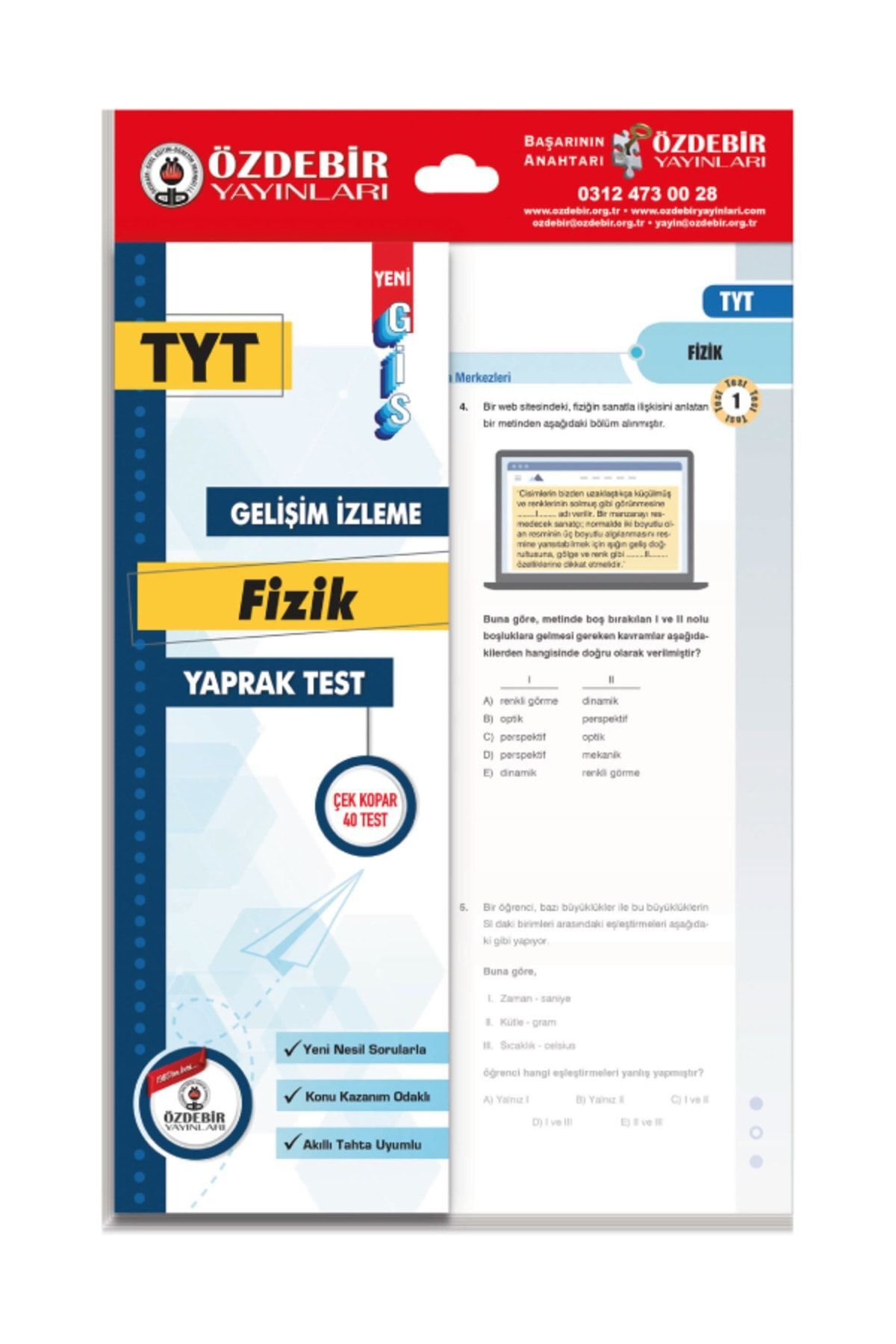 Özdebir Yayınları TYT Yaprak Test Seti - Görsel 6