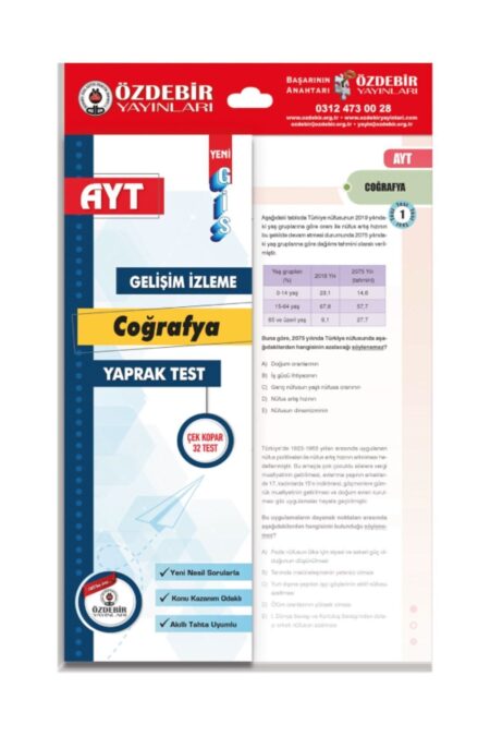 Özdebir Yayınları AYT Coğrafya Yaprak Test