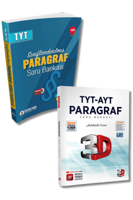 3D Yayınları ve Özdebir Yayınevi'nden TYT-AYT Paragraf Soru Bankası Seti