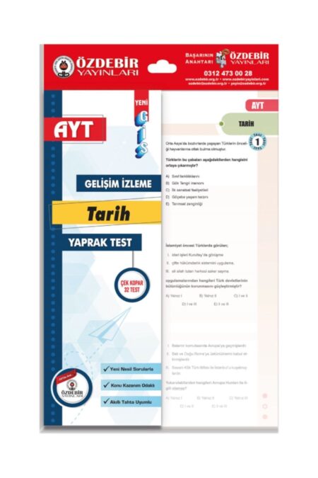 Özdebir Yayınları AYT Tarih Yaprak Test