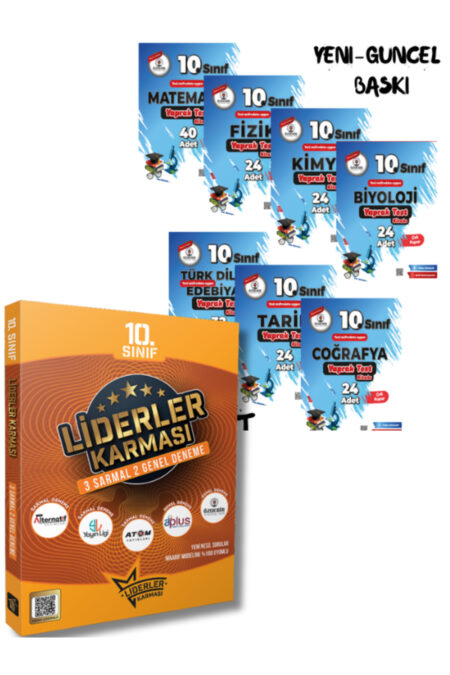 Liderler Karması ve Özdebir Yayınevinden 10.Sınıf Tüm Dersler Yaprak Test ve Deneme Seti