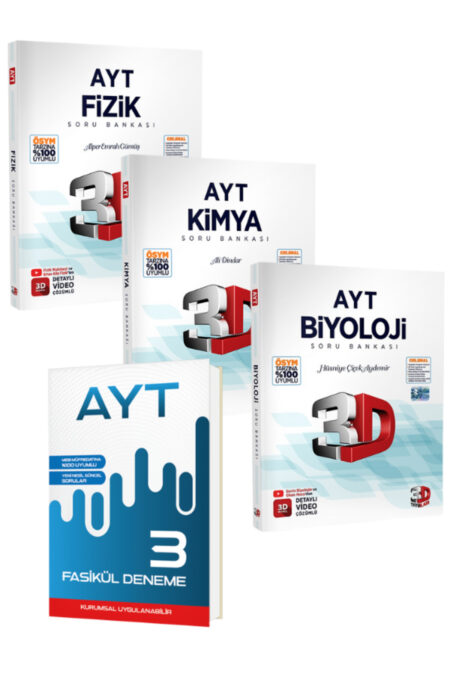 3D Yayınları AYT Fen Soru Bankası ve 3 Fasikül Deneme Seti