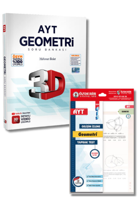 3D Yayınları ve Özdebir Yayınevinden AYT Geometri Soru Bankası ve Yaprak Test Seti