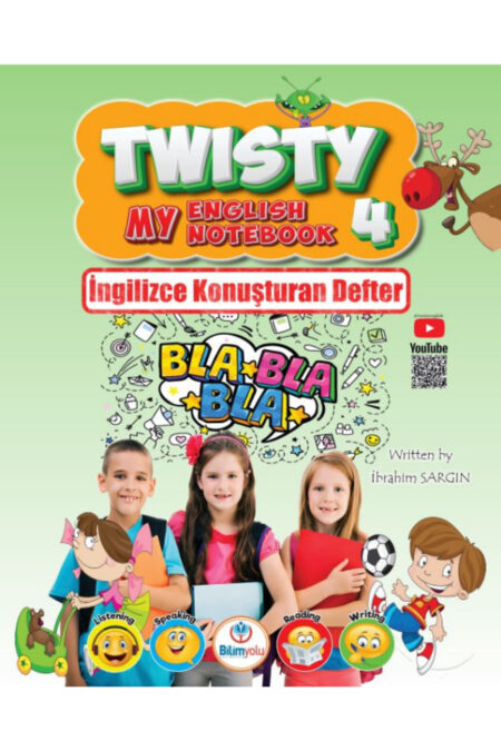 Bilimyolu Yayıncılık 4.Sınıf Twisty My English Book İngilizce Konuşturan Defter İbrahim Sargın
