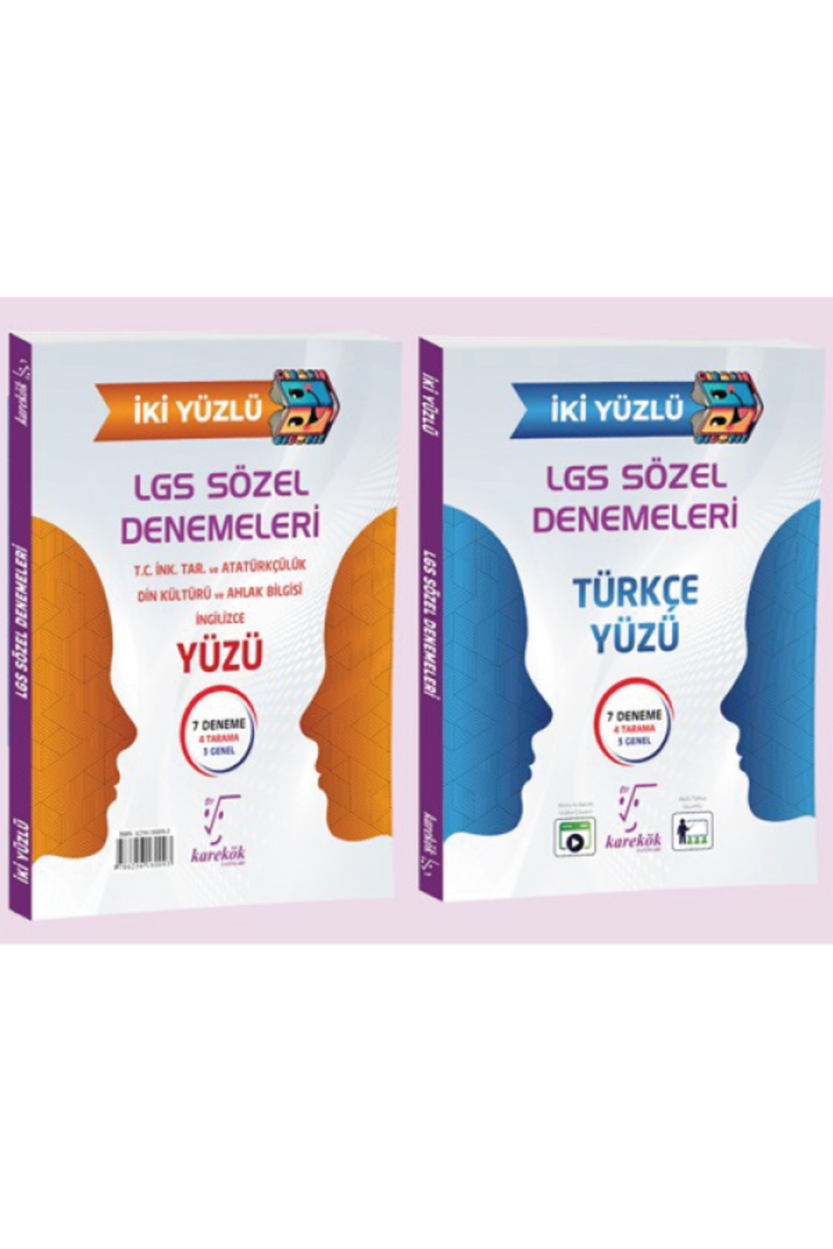 Karekök Yayınları 8.Sınıf LGS İki Yüzlü Sözel Denemeleri ( 7 İnkilap,Din,İngilizce-7 Türkçe )
