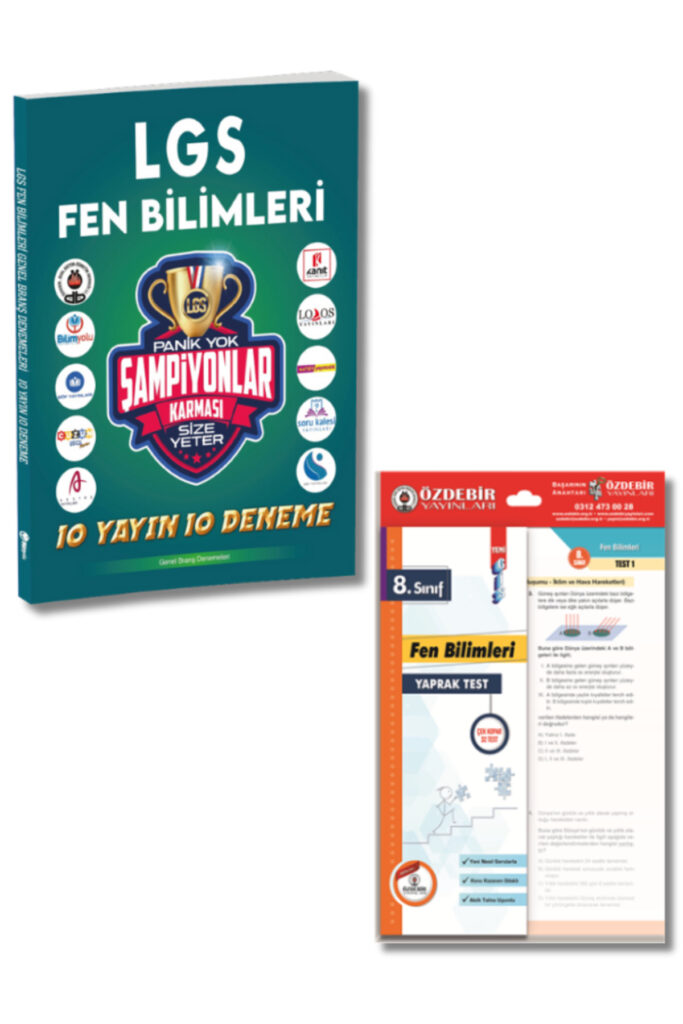 Şampiyonlar Karması 8.Sınıf LGS Fen Bilimleri 10 lu Deneme ve Yaprak Test Seti