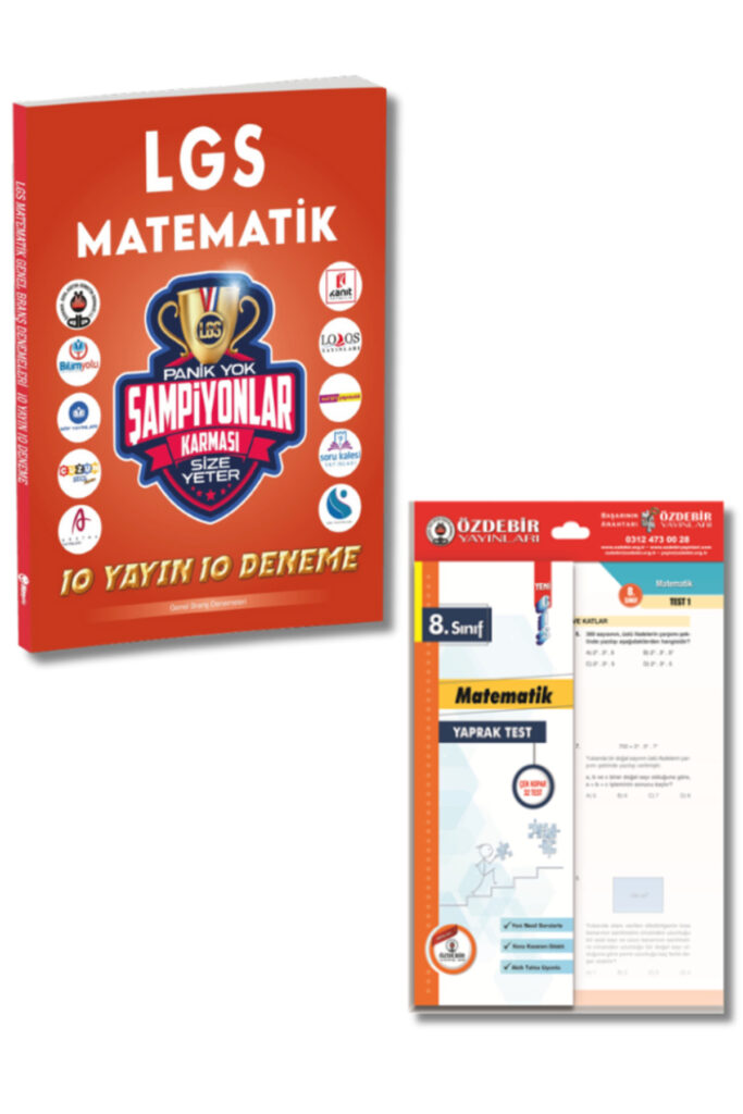 Şampiyonlar Karması 8.Sınıf LGS Matematik 10 lu Deneme ve Yaprak Test Seti