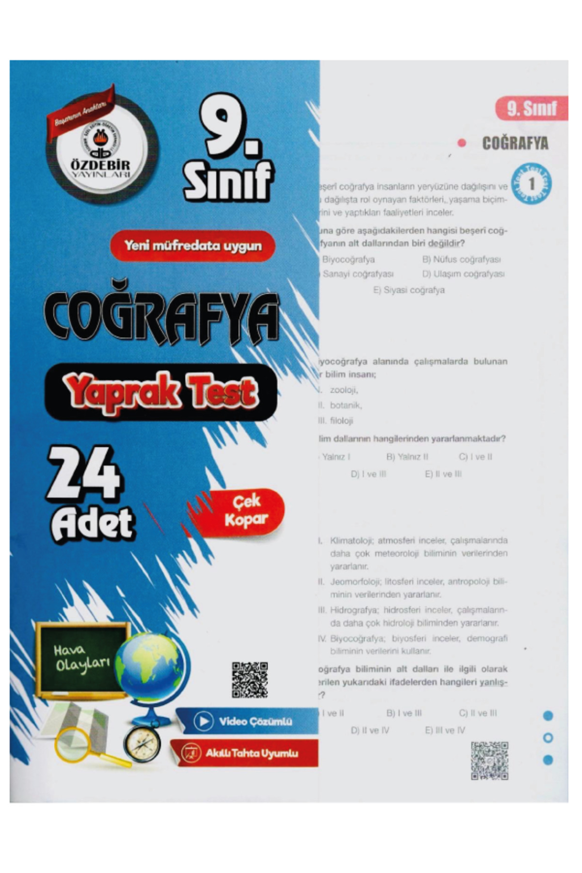 Özdebir Yayınları 9.Sınıf Coğrafya Yaprak Test - Görsel 3