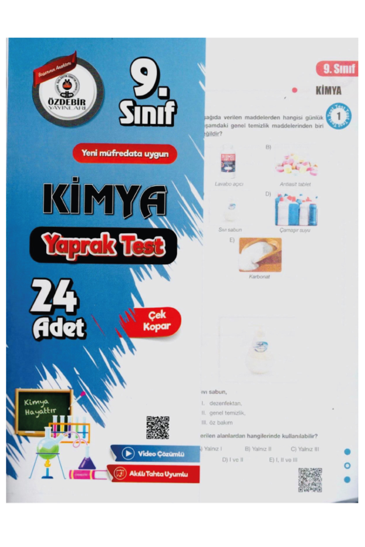 Özdebir Yayınları 9.Sınıf Kimya Yaprak Test - Görsel 3