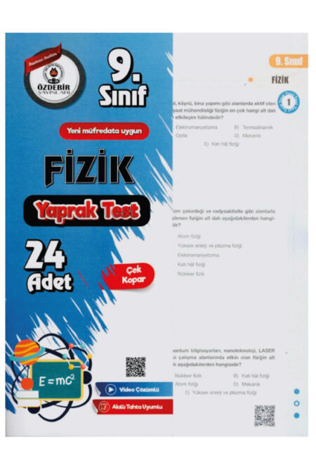 Özdebir Yayınları 9.Sınıf Fizik Yaprak Test