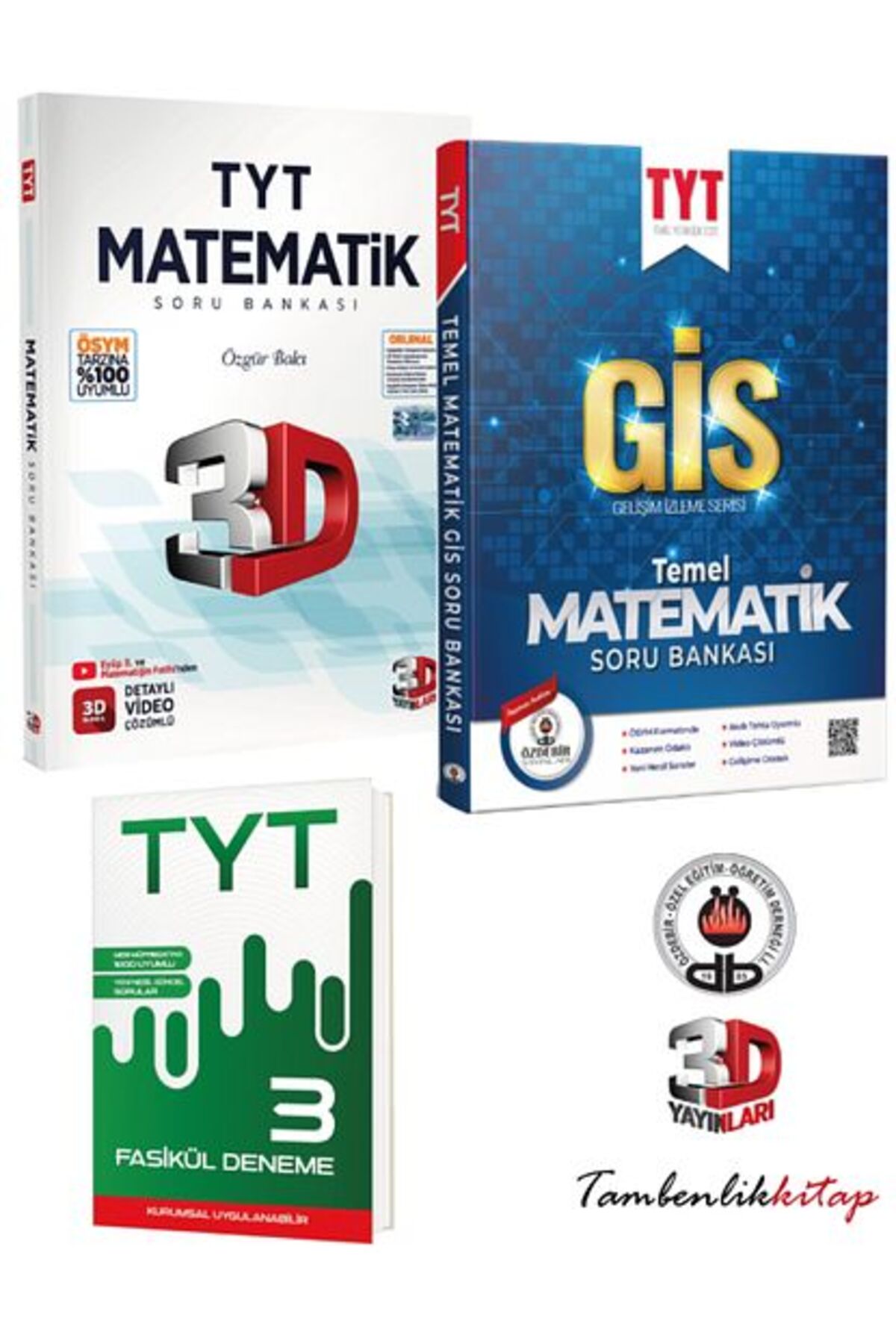 Özdebir ve 3D Yayınlarından TYT Matematik Soru Bankası Seti + 3 Genel Deneme - Görsel 2
