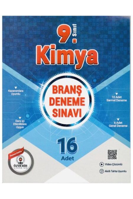 Özdebir Yayınları 9.Sınıf Güncel Baskı 16X16 Kimya Branş Deneme