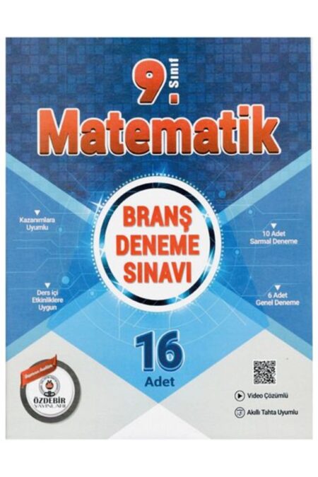 Özdebir Yayınları 9.Sınıf Güncel Baskı 16X16 Matematik Branş Deneme