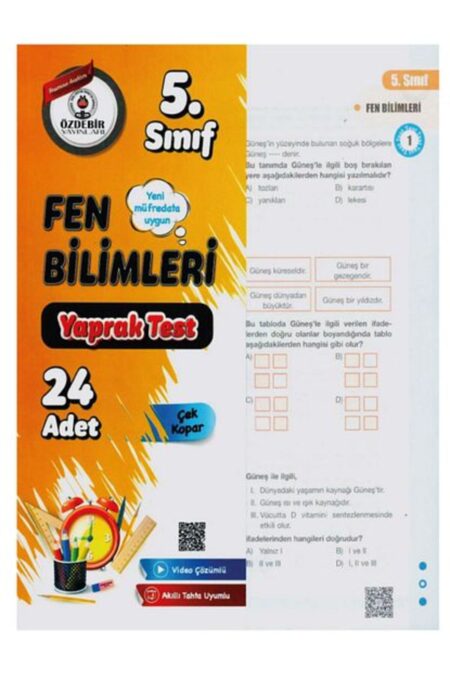 Özdebir Yayınları 5.Sınıf Yeni Müfredat Fen Bilimleri Yaprak Test