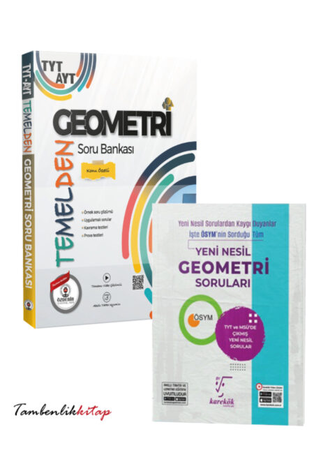 Özdebir Yayınları TYT-AYT Temelden Geometri Konu Özetli Soru Bankası ve Yeni Nesil Geometri Soruları