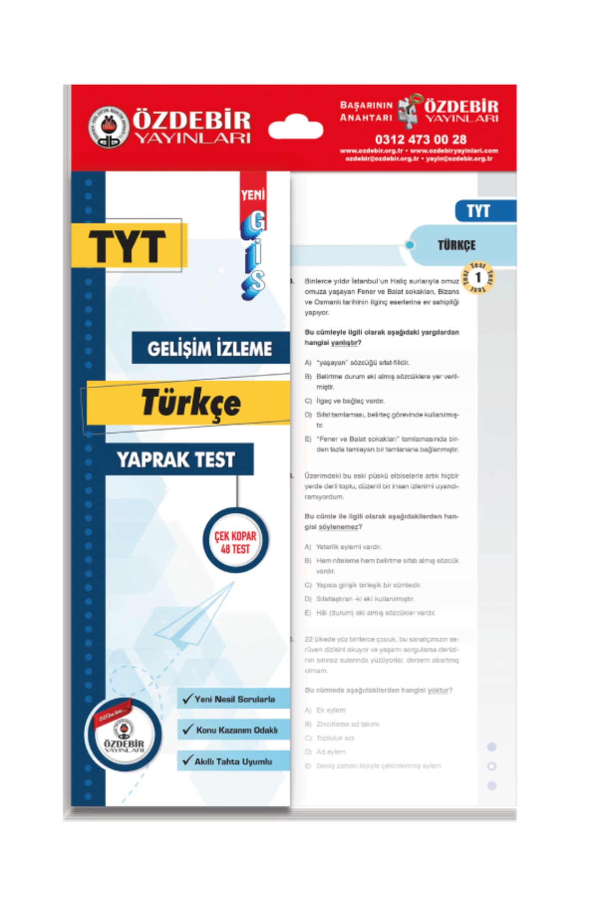 Özdebir Yayınları TYT Eşit Ağırlık Yaprak Test Seti - Görsel 2