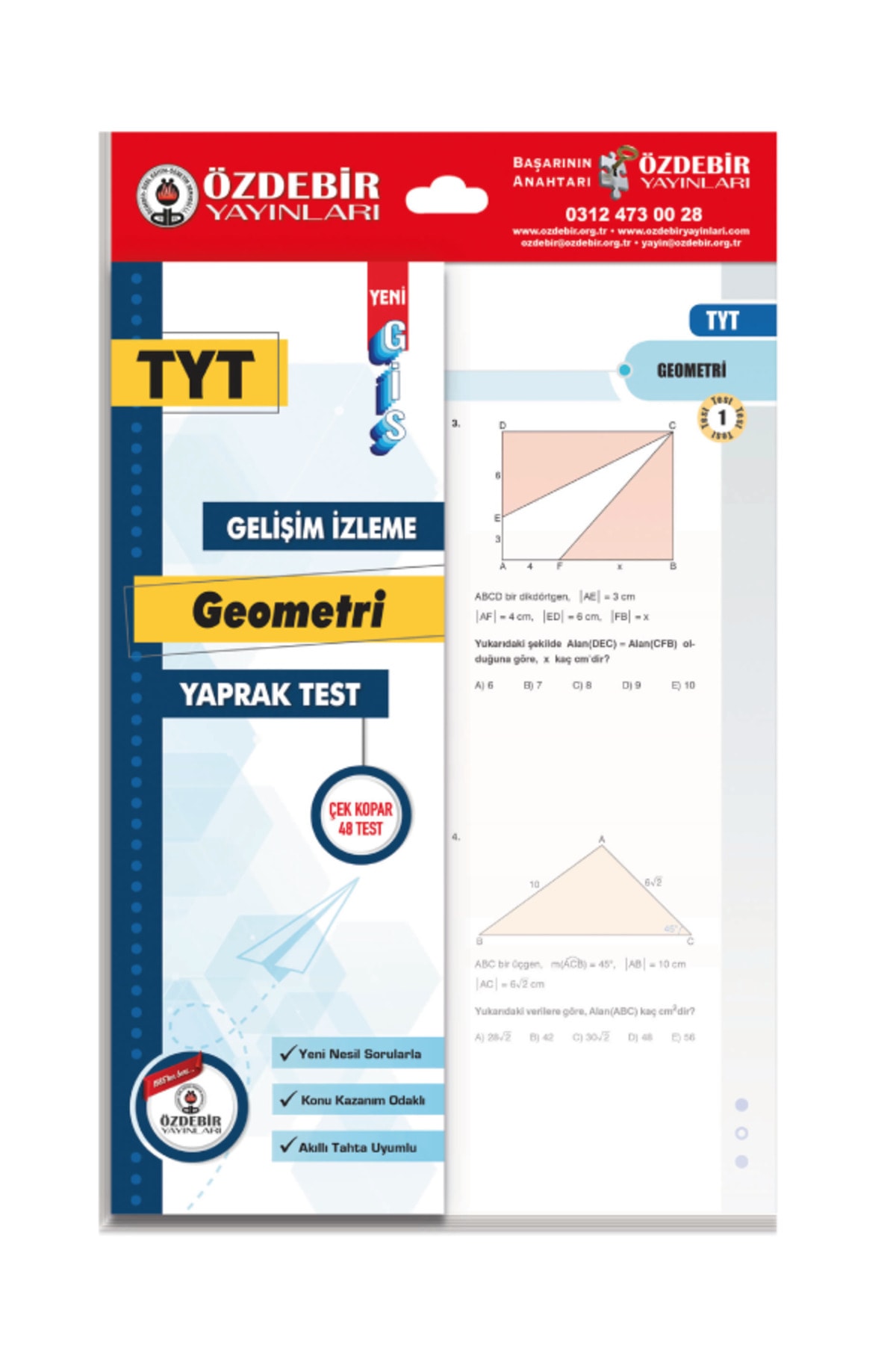Özdebir Yayınları TYT Eşit Ağırlık Yaprak Test Seti - Görsel 7
