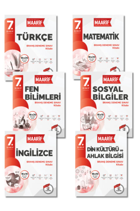 7.Sınıf Tüm Dersler Branş Deneme Seti (Maarif Modeli'ne Göre Hazırlanmıştır)