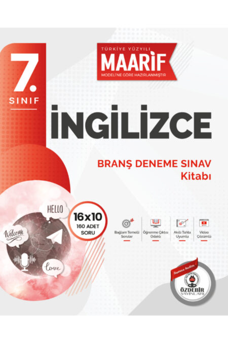 7.Sınıf İngilizce 16X10 Branş Deneme (Maarif Modeli'ne Göre Hazırlanmıştır)