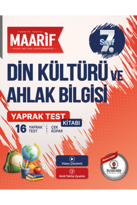 7.Sınıf Din Kültürü ve Ahlak Bilgisi 16 Yaprak Test (Maarif Modeli'ne Göre Hazırlanmıştır)