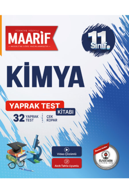 11.Sınıf Kimya 32 Yaprak Test (Maarif Modeli'ne Göre Hazırlanmıştır)