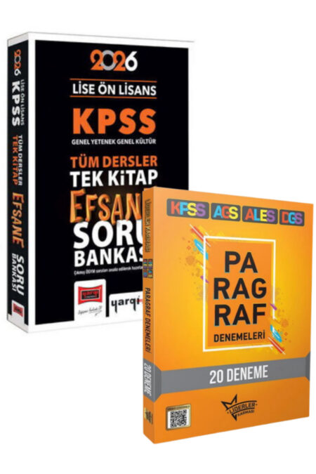 Yargı Yayınları KPSS Lise Ön Lisans Tüm Dersler Efsane Soru Bankası ve Paragraf 20 Deneme